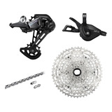 Kit Grupo Shimano Deore 12v M6100 Cassete 10/51 Micro Spline