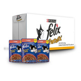 Purina Felix Fantastic Deli Alimento Húmedo Carne Pack X24  