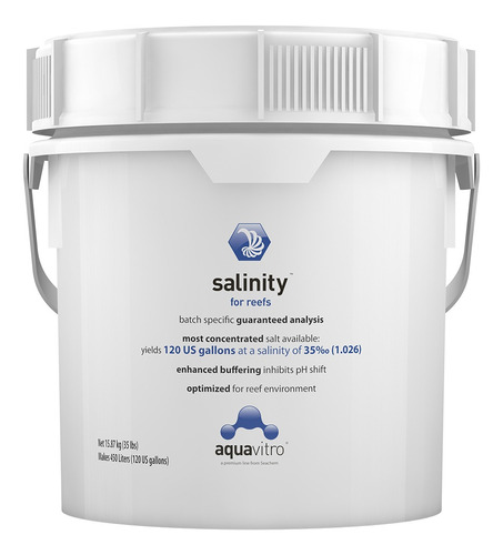 Salinity Aquavitro 15.7kg Seachem Acuario Marino