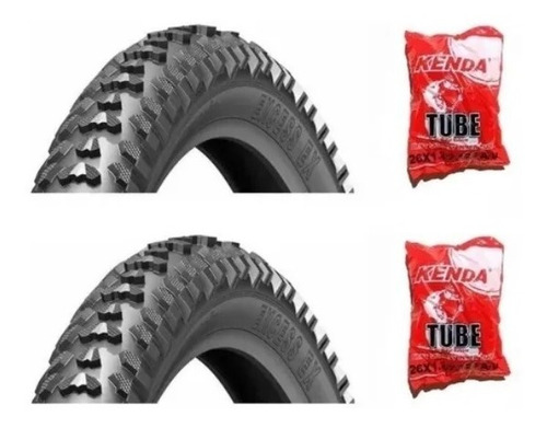 Par De Pneu Levorin Excess Ex Aro 26x1.95 Bike + 2 Camara