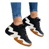 Zapatillas Deportivas Casuales De Suela Gruesa Para Mujer