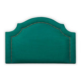 Cabeceira Estofada Provençal Luxo Tacha Solteiro Suede Verde