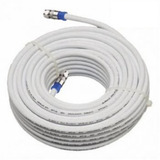 10 Metro Cabo Rg-06 Branco Rg6 Coaxial Conector Profissional