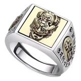 Anillo Budista Tibetano Amuleto Abundancia Pixiu Ajustable