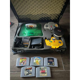 Consola Nintendo 64 Jungle Green Con Juegos Lote Pokemon