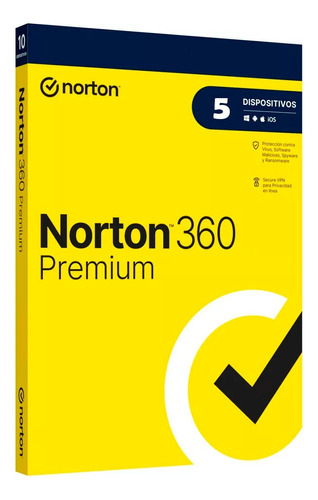 Antivirus Norton 360 Premium - 5 Dispositivos - 1 Año