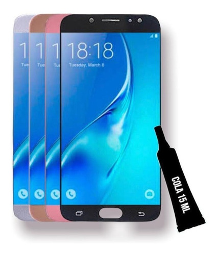 Tela Display Touch E Lcd P/ J7pro J7 Pro J730g Ds + Cola