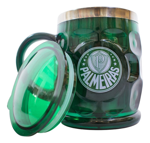 Caneca Térmica Palmeiras Fc Oficial Com Tampa Plástico