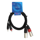Cable Audio Kwc Neon 2 Rca A 2 Xlr Canon Macho 1,5 Metros