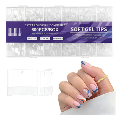 Tips Soft Gel Uñas Postizas Diferentes Modelos 600pzs Obp Color Francés Corto | MercadoLibre