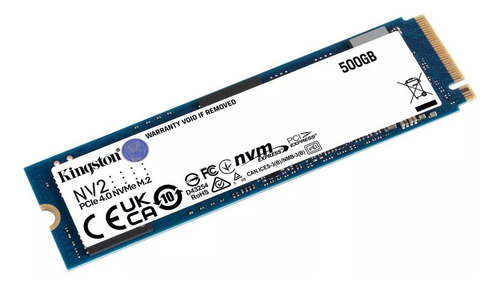 Ssd Kingston Nv2 500gb M.2 2280 Nvme Pcie Gen 4x4 Azul