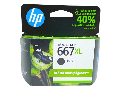 Cartucho Hp 667xl Original Black 3ym81al Hp Original