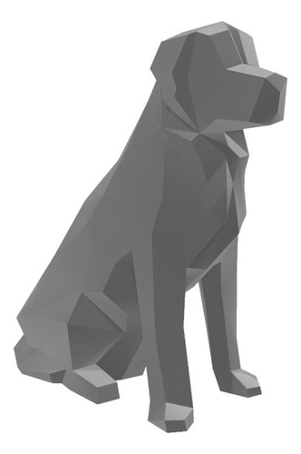 Golden Retriever Geometrico Low Poly Decoração 3d