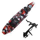 Caiaque Raptor Milha Náutica + Pedal Evo Drive - Cores Cor Vermelho Camuflado