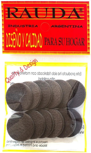 Fieltro Adhesivo Circular De 32 Mm X 48u Espesor 4 Mm Protector Sillas Pisos Madera Regaton