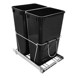 Pull Out Trash Can Under Cabinet, With Double 50 Quart Bin S