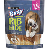 Small/medium Breed Dog Rawhide Treat, Rib Hide - 12 Ct. Pouc