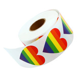Etiquetas Adhesivas Corazón Arcoíris Orgullo Gay Lgtb
