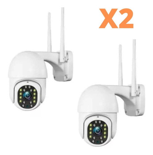 Pack X2 Camara Ip Wifi Exterior 1080p Inalambrica Hd