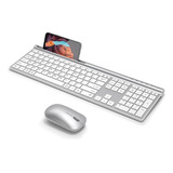 Chesona - Combo De Teclado Y Mouse Inalámbricos, Recargable 