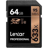 Lexar Professional 633x 64gb Sdxc Uhs-i / U1 Tarjeta Con Ima
