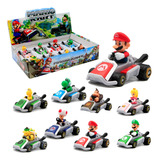 Super Mario Bros, Bowser, Luigi, Carro De 8 Cm Tracción Kart