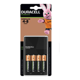 Carregador Duracell Com 4 Pilhas Recarregáveis Aa 2500 Mah