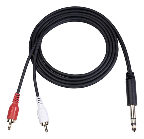 1 Cable De 6,35 Mm A 2rca Cable Divisor De 35 Mm Con Doble