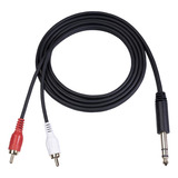 1 Cable De 6,35 Mm A 2rca Cable Divisor De 35 Mm Con Doble