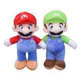 Set Dos Peluches Mario Bros Y  Luigi 25 Cm Envío Gratis 