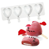 Molde De Helado De Silicona Paleta Helados Corazones Corazón