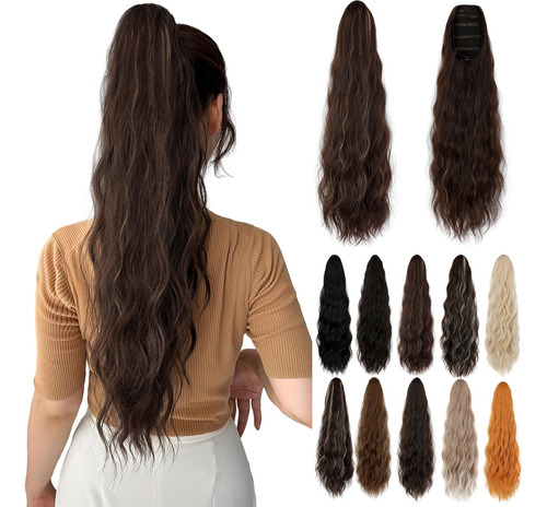 Extensiones Natural Coletas Cola Caballo Ondulado 24 PLG