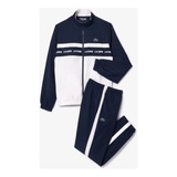 Conjunto Esportivo Jaqueta Lacoste Tennis Listras Laterais