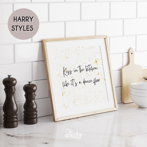 Lamina Imprimible Harry Styles Sunflower Cocina Poster 