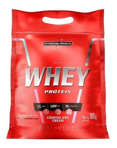 Nutri Whey Concentrado Isolado Proteina Cookies 900g Refil