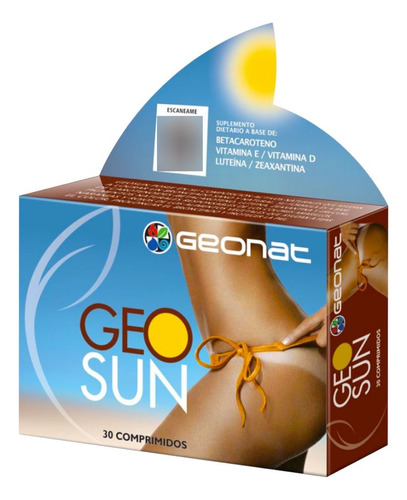 Geonat Geosun Bronceador Natural 30 Comp Betacaroteno