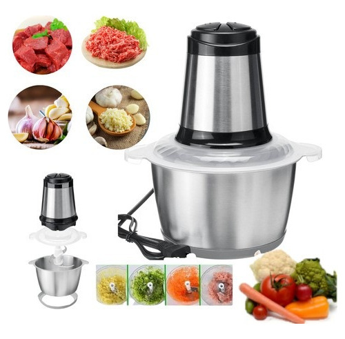 Multiprocessador Picador De Carne Alho Legumes Elétrico 2l