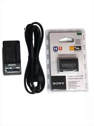 Bat-eria Sony Np-fh50 Dsc-hx-1 + Carregador Org Importado Nf