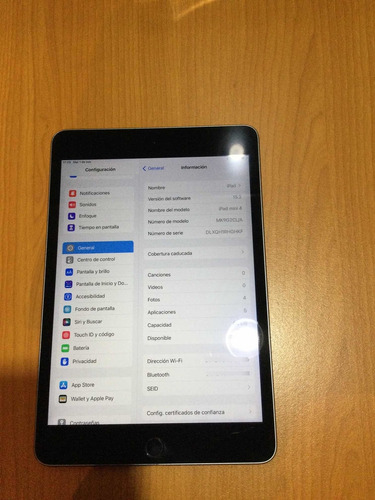 iPad Mini 4. A1538. 64gb. Detalle En Pila