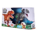 Robo Alive Dinossauro T Rex Cinza Robotica Realistica