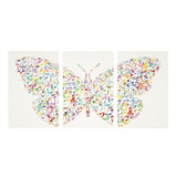 Kit Quadro Decorativo Borboleta Musical