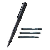 Lapicera Lamy Safari Umbra M Pack 3 Cartuchos P017m-3cne