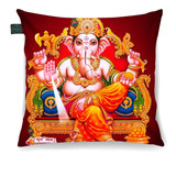 Almofada Decorativa Atraia Prosperidade Lord Ganesha 30x30