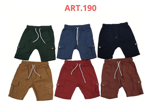  Short Bermuda Capri Cargó Para  Niños