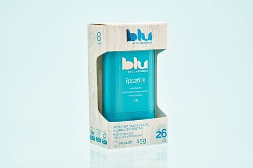 Protetor Solar Facial E Labial Blu Biochronos Vegano Surf