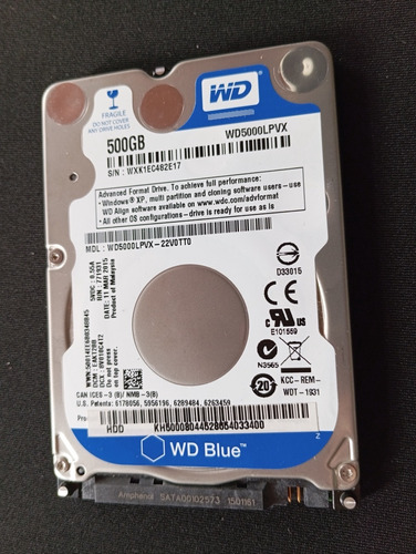 Disco Duro 500 Gb Marca Wd