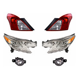 Paq Calaveras Y 4 Faros P/ Nissan Versa 2014/2016 Depo