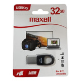 Memoria Usb Maxell 32 Gb 2.0 Negro Diseño Llavero Portatil 