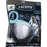 Cabo Hdmi Emborrachado 3 Metros Preto 90 Graus