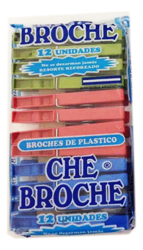 Che Broche 12 Paquetes Broches De Ropa Plásticos 12 Unidades Por Paquete 